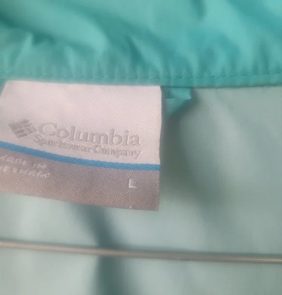 Columbia Women Light Blue Raincoat Windbreaker - Picture 5 of 11